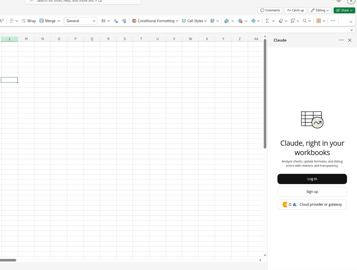 Pilih Cloud provider atau Gateway di sidebar Claude